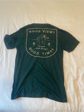 Good Views Good Times Short Sleeve Tee - Forest Green
